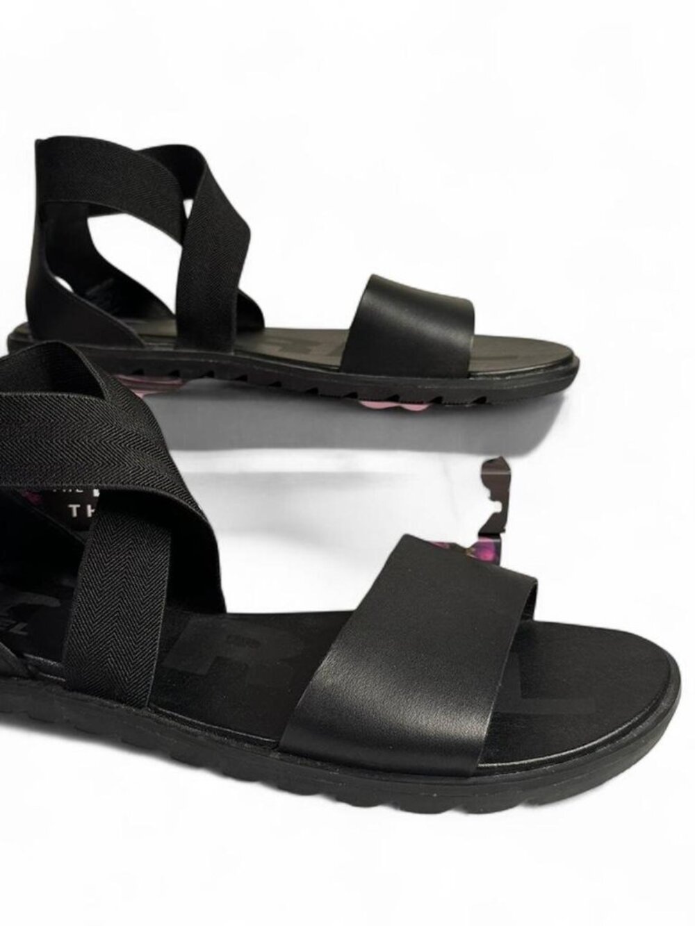 Sorel Ella II Sandal in Black Leather - Picture 4 of 8